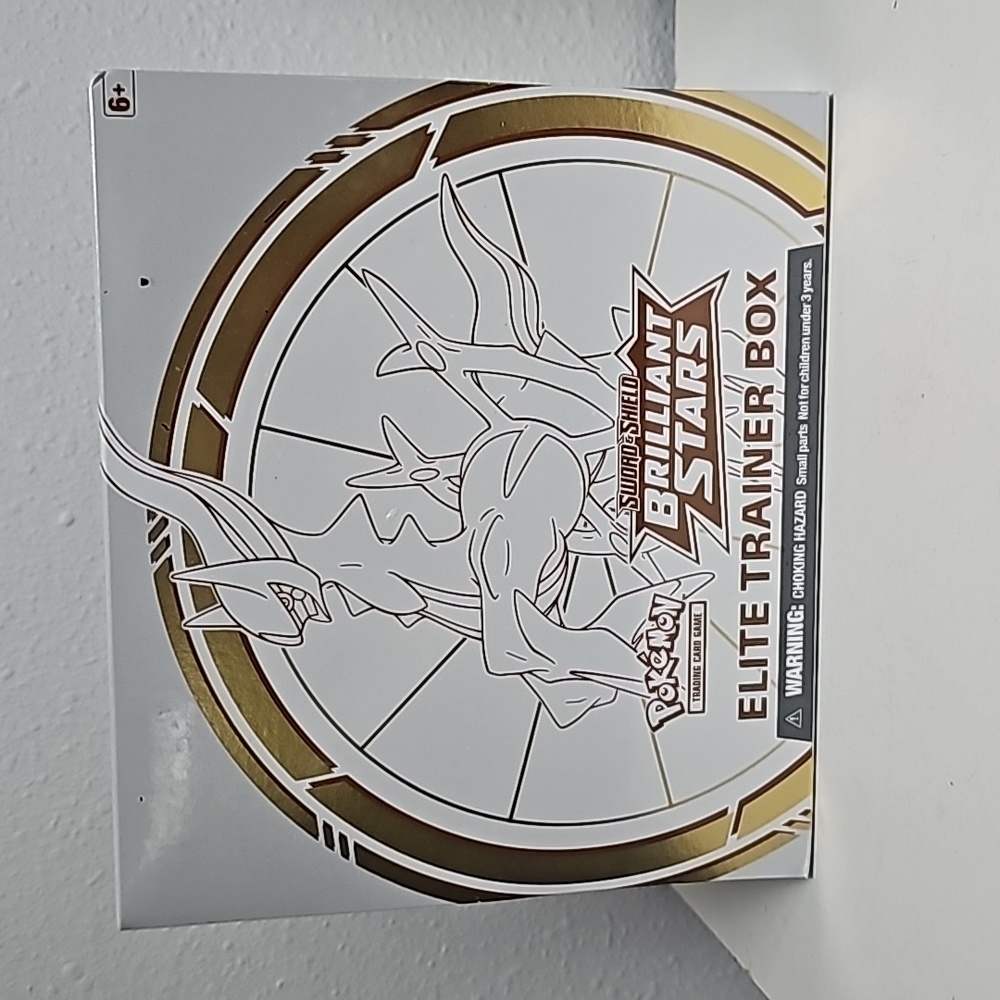 Pokémon elite trainer box. Sword and shield. Brilliant stars.